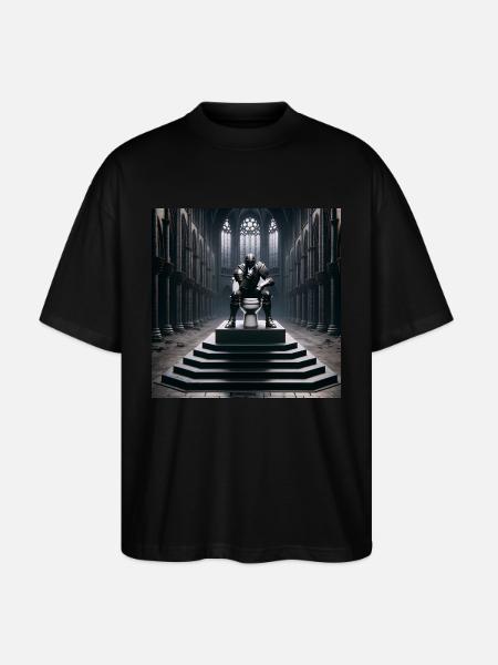 Fart Souls - Hollow Knight on Porcelain Throne #09 - Ekologisk Oversized T-shirt Unisex Stanley/Stella Blaster 2.0 - svart
