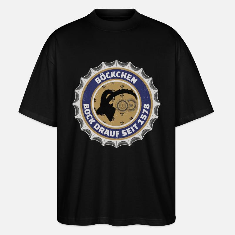 TAPIS DE BIÈRE BOCK DRAUF - T-shirt bio Blaster 2.0 coupe oversize Stanley/Stella Unisexe - noir