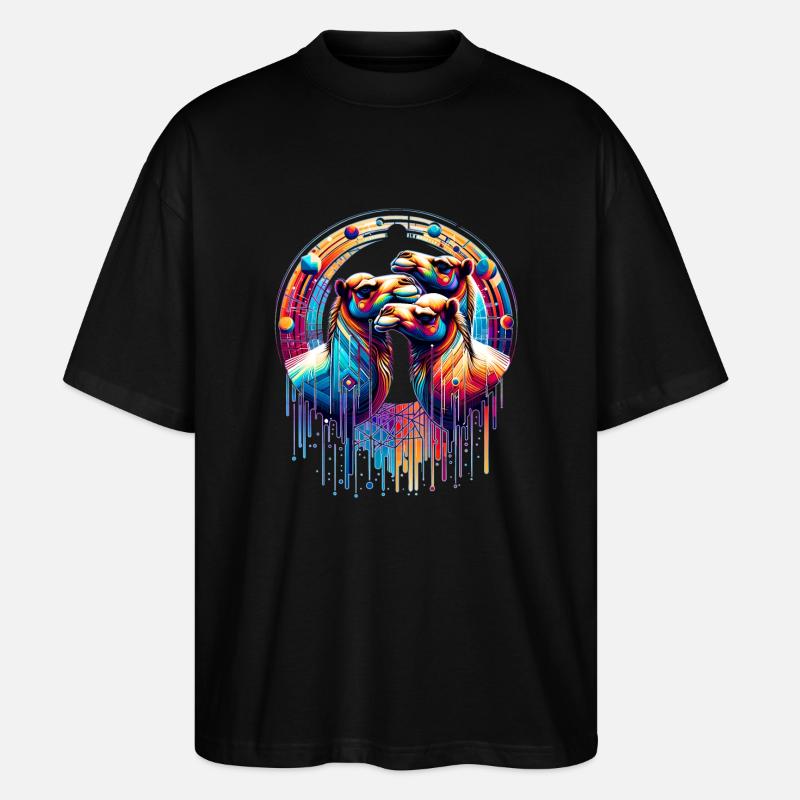 Cosmic Camels - Techno Mirage - Stanley/Stella Oversized Unisex Bio T-Shirt Blaster 2.0 - Schwarz