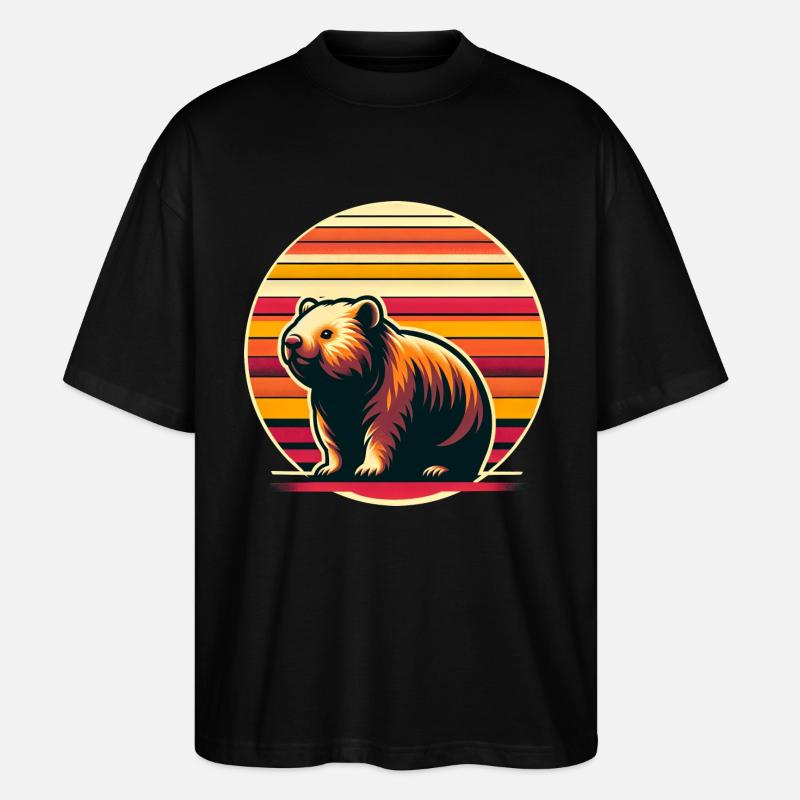 Wombat - Stanley/Stella Oversized Unisex Bio T-Shirt Blaster 2.0 - Schwarz