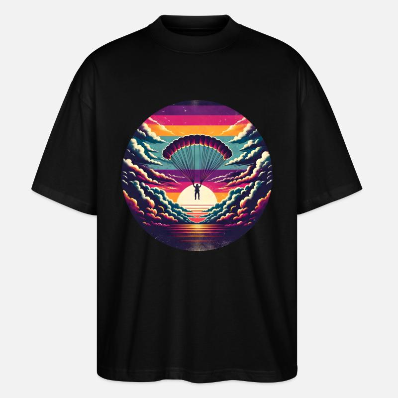 Parachutisme - T-shirt bio Blaster 2.0 coupe oversize Stanley/Stella Unisexe - noir