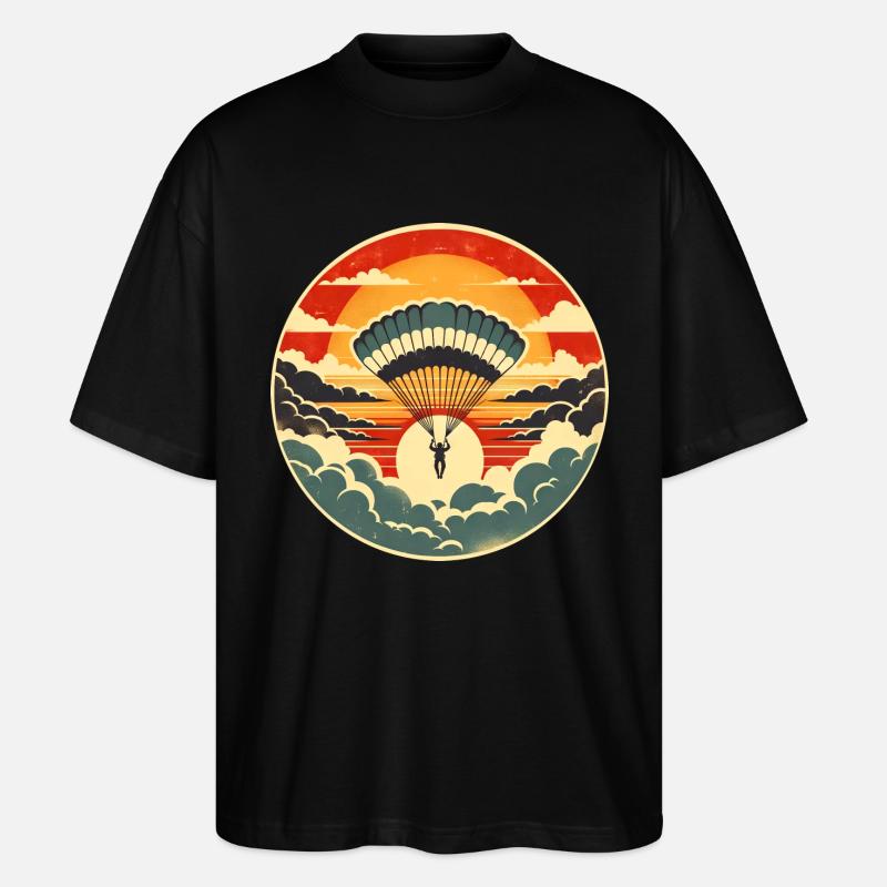 Parachutisme - T-shirt bio Blaster 2.0 coupe oversize Stanley/Stella Unisexe - noir