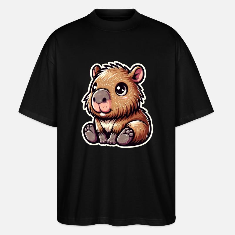 Capybara - Stanley/Stella Oversized Unisex Bio T-Shirt Blaster 2.0 - Schwarz
