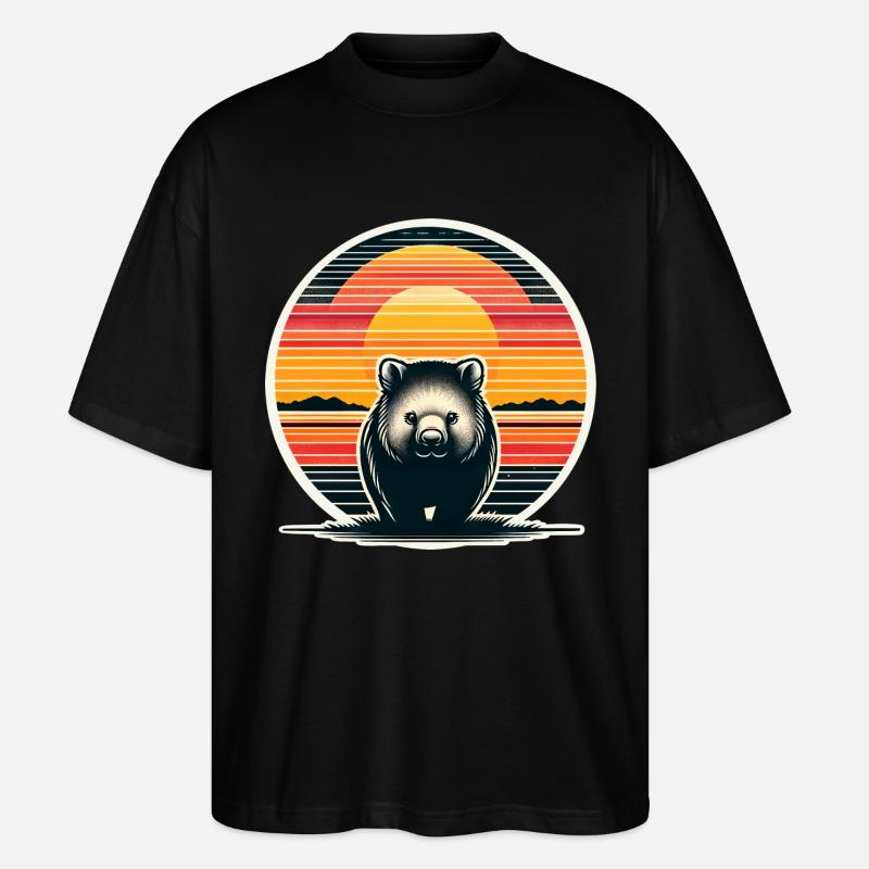 Wombat - Stanley/Stella Oversized Unisex Bio T-Shirt Blaster 2.0 - Schwarz