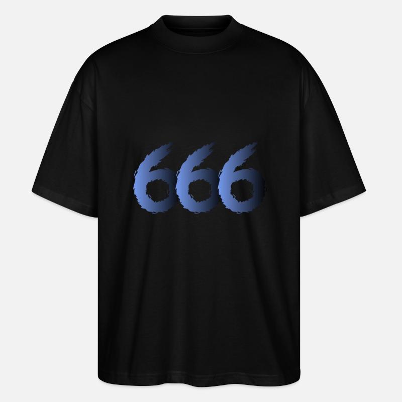 666 Satan Symbol - Devil - Evil - Stanley/Stella Oversized Unisex Organic T-shirt Blaster 2.0 - black