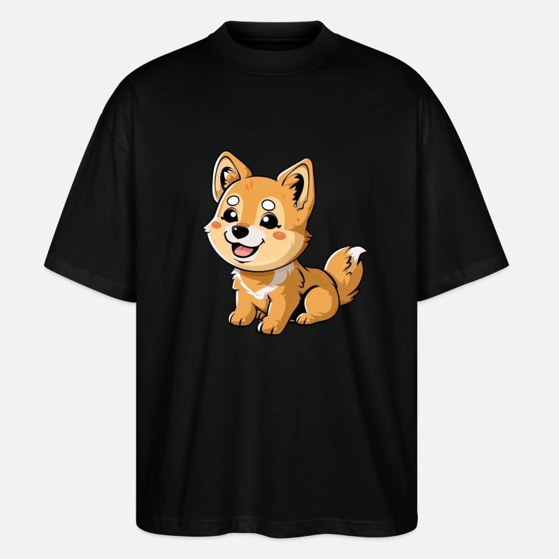Découvrez le charmant chiot dingo - T-shirt bio Blaster 2.0 coupe oversize Stanley/Stella Unisexe - noir