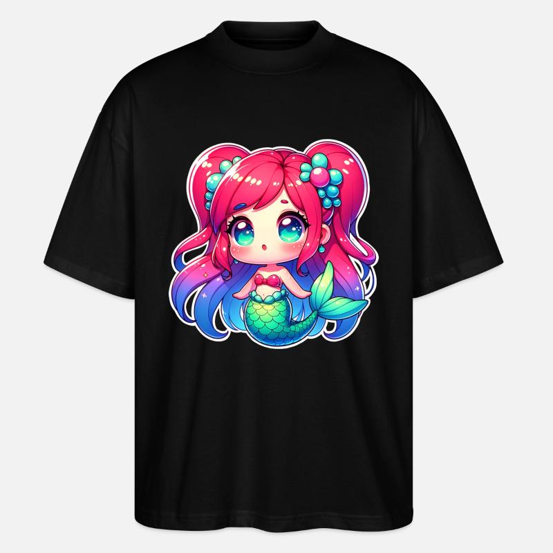 Meerjungfrau - Stanley/Stella Oversized Unisex Bio T-Shirt Blaster 2.0 - Schwarz
