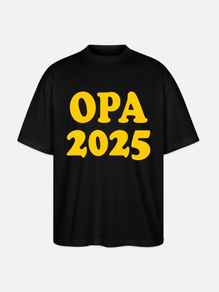 Opa 2025 - Stanley/Stella Oversized Unisex Bio T-Shirt Blaster 2.0 - Schwarz
