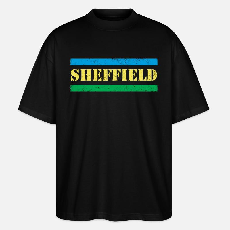 Sheffield - Stanley/Stella Oversized Unisex Bio T-Shirt Blaster 2.0 - Schwarz