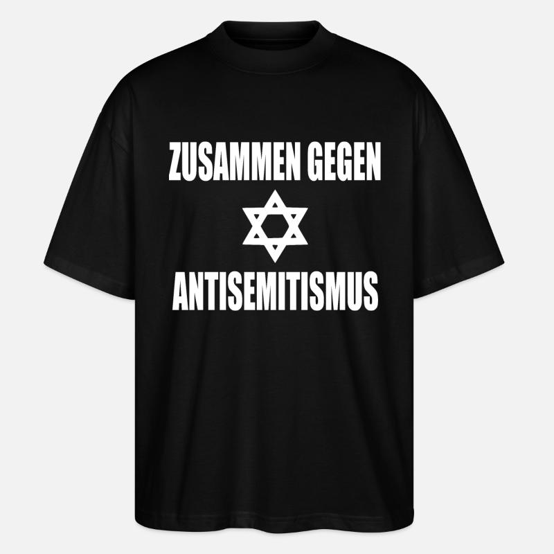 zusammen gegen antisemitismus - Stanley/Stella Oversized Unisex Bio T-Shirt Blaster 2.0 - Schwarz