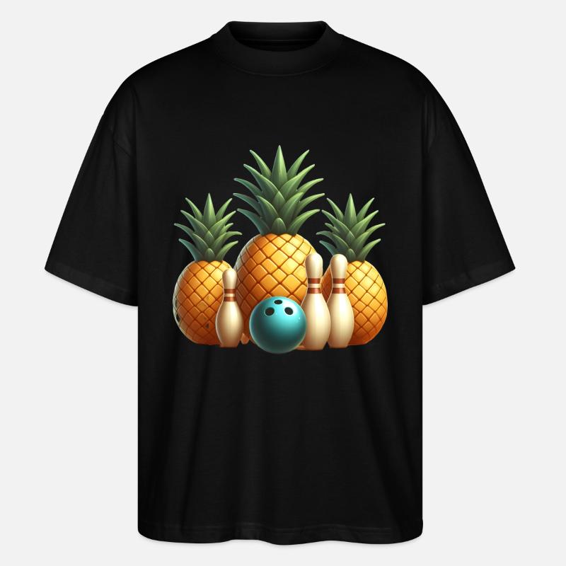 Bowling Pineapple 🎳🍍 - Holidays in Bowling - Stanley/Stella Oversized Unisex Organic T-shirt Blaster 2.0 - black