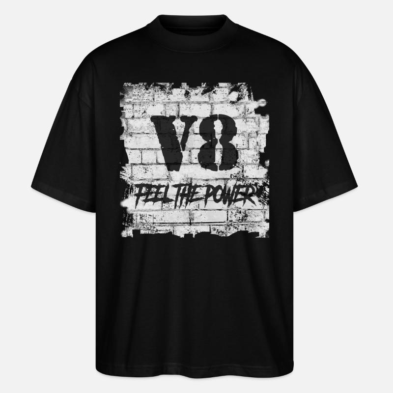 V8 - Stanley/Stella Oversized Unisex Bio T-Shirt Blaster 2.0 - Schwarz