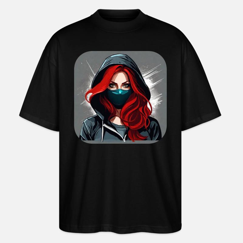 Fille Cyberpunk Cool VI - T-shirt bio Blaster 2.0 coupe oversize Stanley/Stella Unisexe - noir
