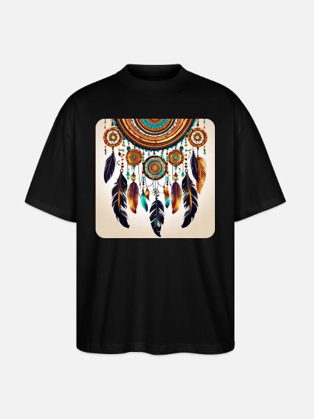 Spiritueller Traumfänger - Stanley/Stella Oversized Unisex Bio T-Shirt Blaster 2.0 - Schwarz