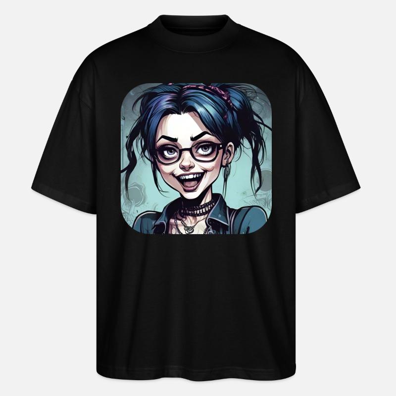 Fille punk gothique cool - T-shirt bio Blaster 2.0 coupe oversize Stanley/Stella Unisexe - noir
