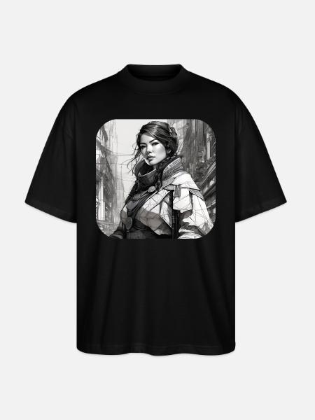 Fille fantastique cool - T-shirt bio Blaster 2.0 coupe oversize Stanley/Stella Unisexe - noir