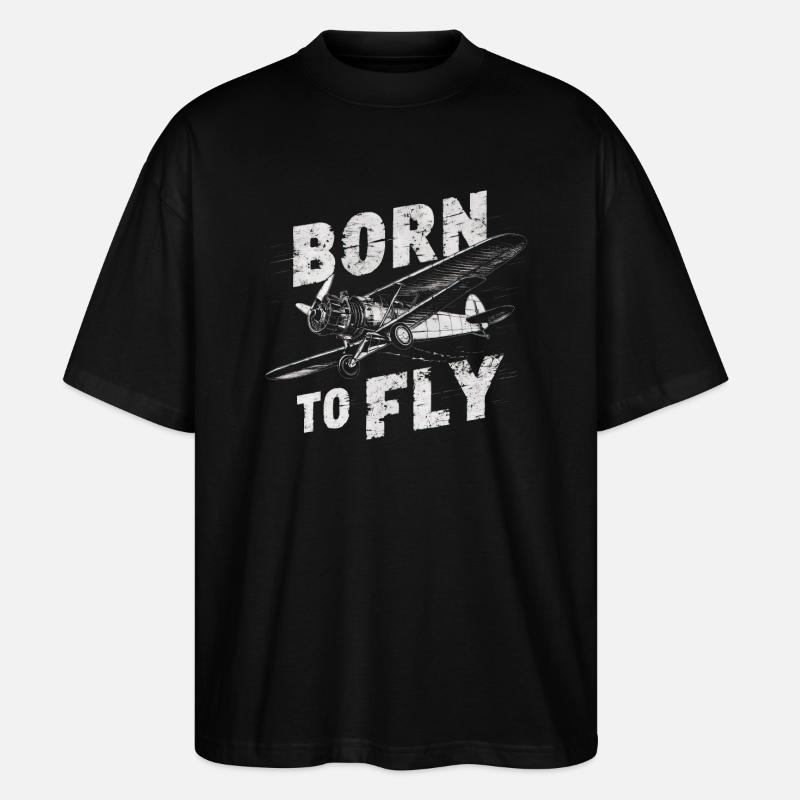 Né pour voler - T-shirt bio Blaster 2.0 coupe oversize Stanley/Stella Unisexe - noir
