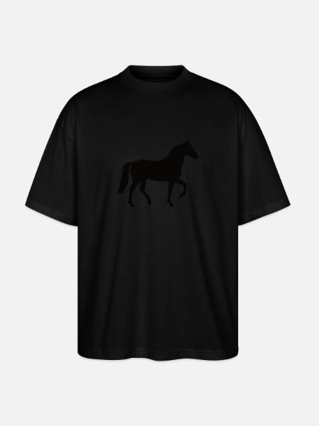 Ich mag Pferde - Stanley/Stella Oversized Unisex Bio T-Shirt Blaster 2.0 - Schwarz
