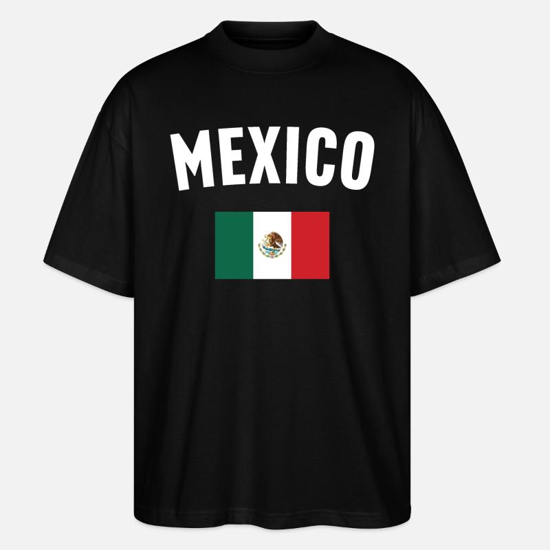Drapeau du Mexique - T-shirt bio Blaster 2.0 coupe oversize Stanley/Stella Unisexe - noir