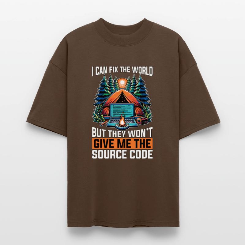 Coder Je peux réparer le monde Développeur Web Codeurs T-shirt bio Blaster 2.0 coupe oversize Stanley/Stella Unisexe