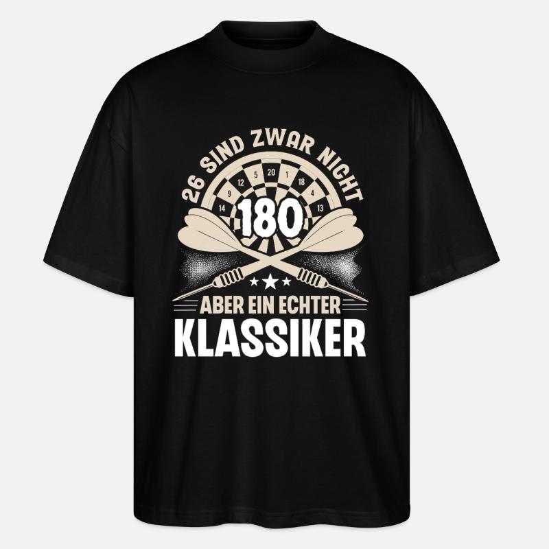 Dart Darten Darts - Stanley/Stella Oversized Unisex Bio T-Shirt Blaster 2.0 - Schwarz