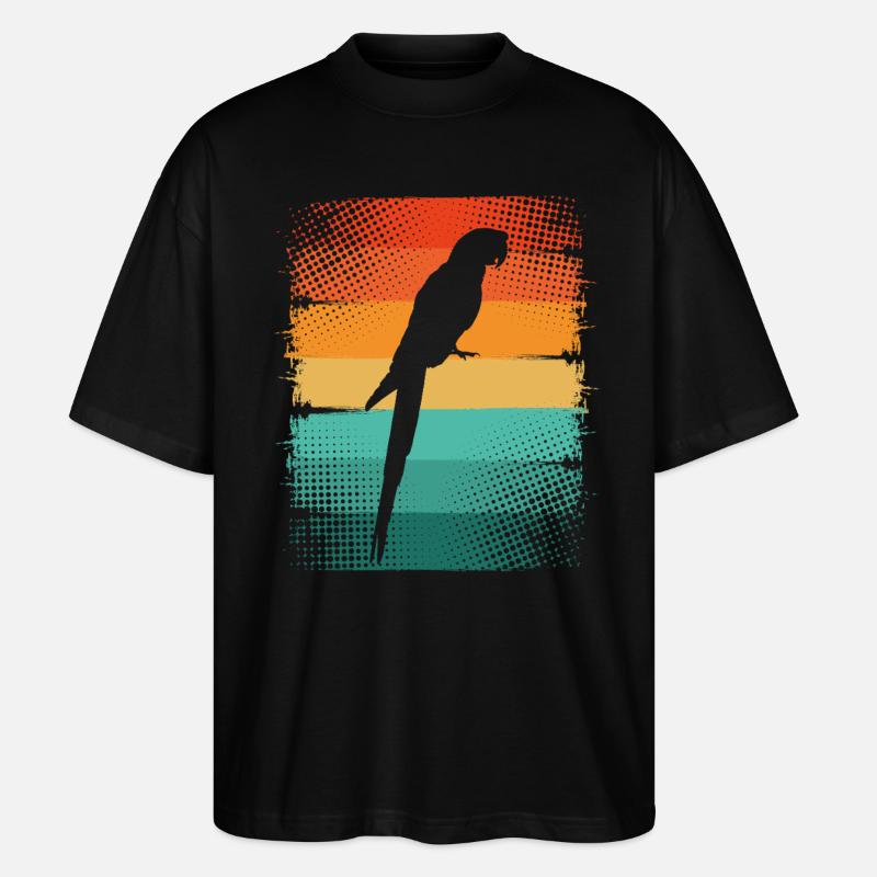 Papagei - Stanley/Stella Oversized Unisex Bio T-Shirt Blaster 2.0 - Schwarz