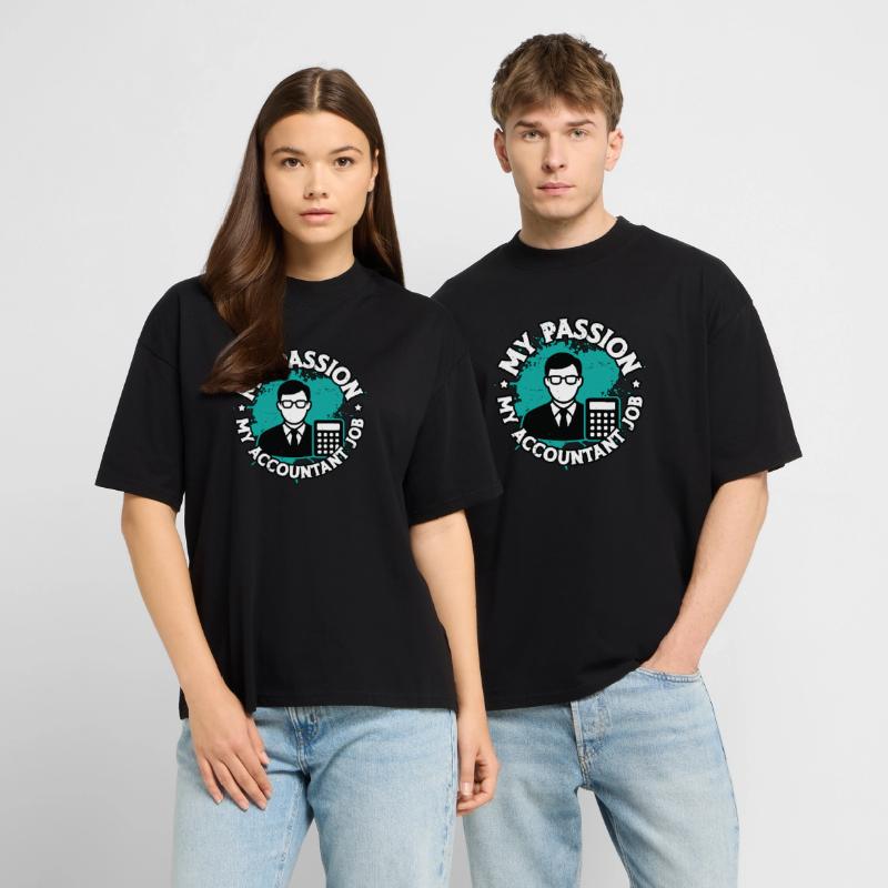 Comptabilité Ma passion Mon comptable Comptable Comptable T-shirt bio Blaster 2.0 coupe oversize Stanley/Stella Unisexe