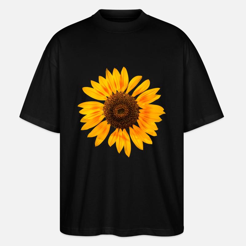 Sonnenblume - Stanley/Stella Oversized Unisex Bio T-Shirt Blaster 2.0 - Schwarz