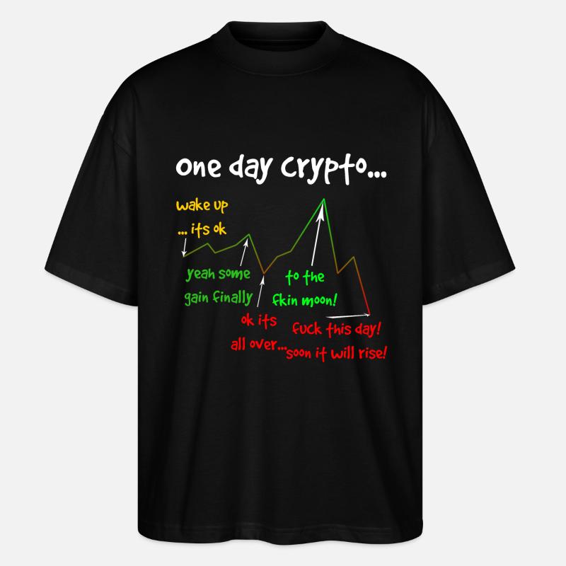 One day crypto - Stanley/Stella Oversized Unisex Bio T-Shirt Blaster 2.0 - Schwarz
