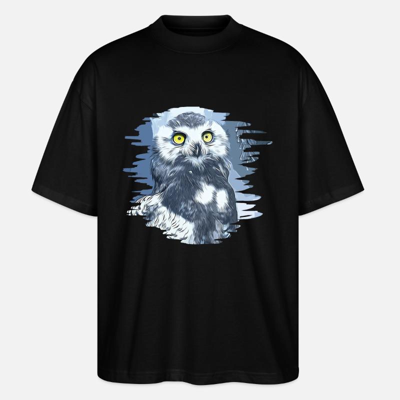 gxp schneeeule vector art - Stanley/Stella Oversized Unisex Bio T-Shirt Blaster 2.0 - Schwarz