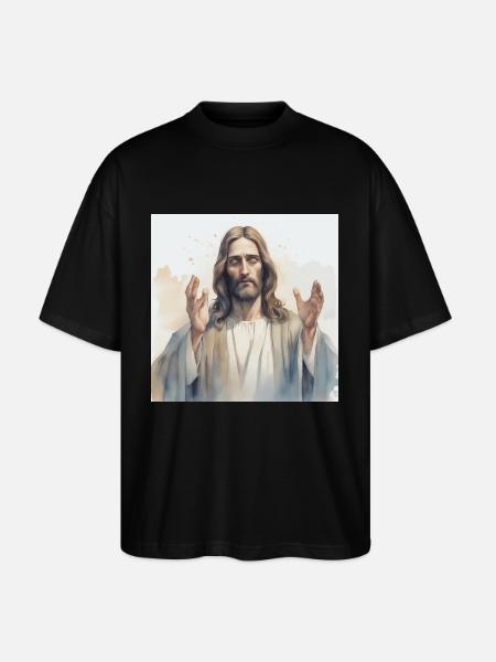 Jesus God Messiah - Stanley/Stella Oversized Unisex Organic T-shirt Blaster 2.0 - black