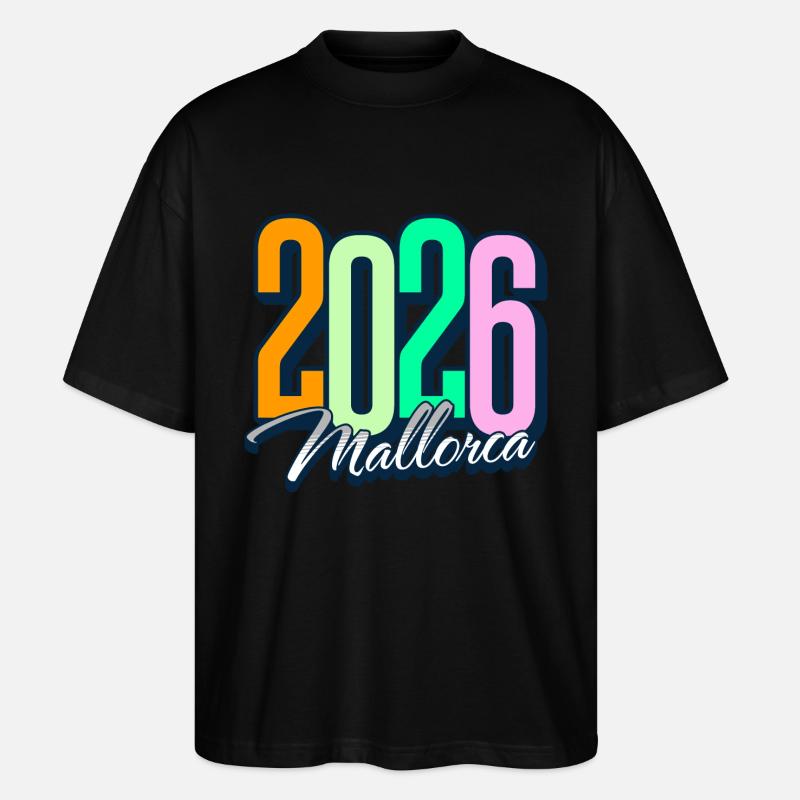 2026 Mallorca - Stanley/Stella Oversized Unisex Bio T-Shirt Blaster 2.0 - Schwarz