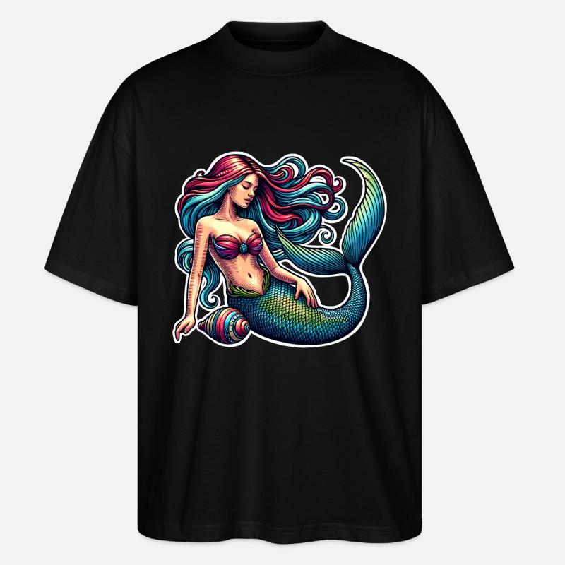 Sirène - T-shirt bio Blaster 2.0 coupe oversize Stanley/Stella Unisexe - noir