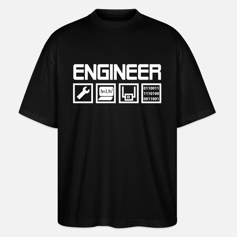 Engineer - Symbole - Stanley/Stella Oversized Unisex Bio T-Shirt Blaster 2.0 - Schwarz