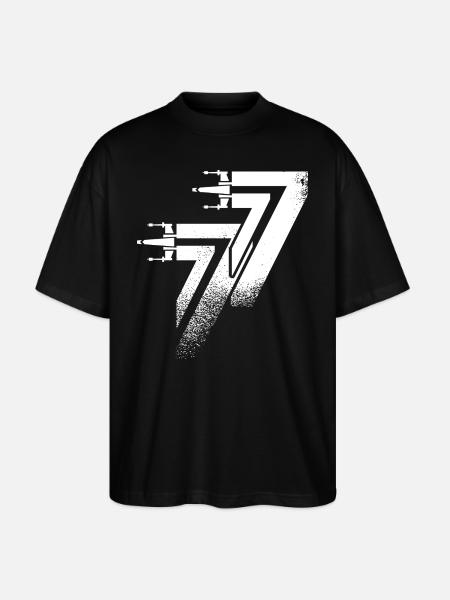 1977 Birthday - Stanley/Stella Oversized Unisex Organic T-shirt Blaster 2.0 - black