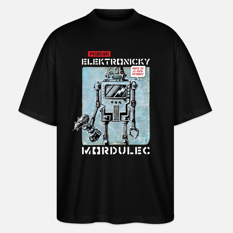 Pozor! Elektronicky Mordulec - Stanley/Stella Oversized Unisex Bio T-Shirt Blaster 2.0 - Schwarz