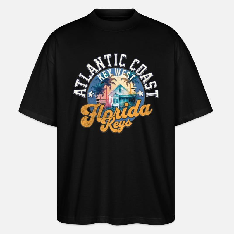Florida keys Key West - T-shirt bio Blaster 2.0 coupe oversize Stanley/Stella Unisexe - noir