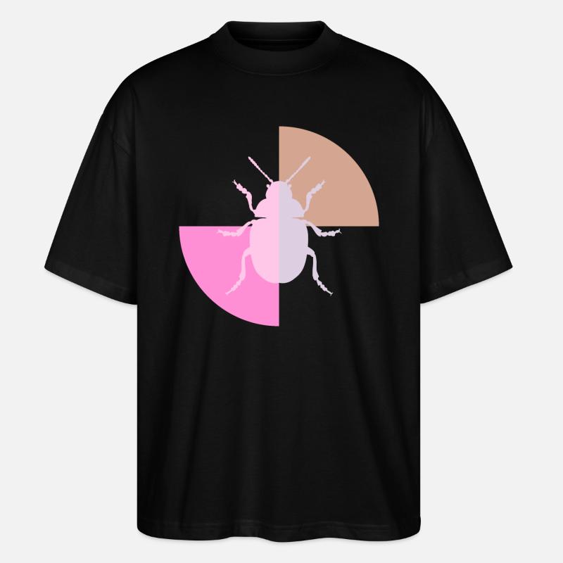 Duo Pastel Gray Pink - Stanley/Stella Oversized Unisex Organic T-shirt Blaster 2.0 - black