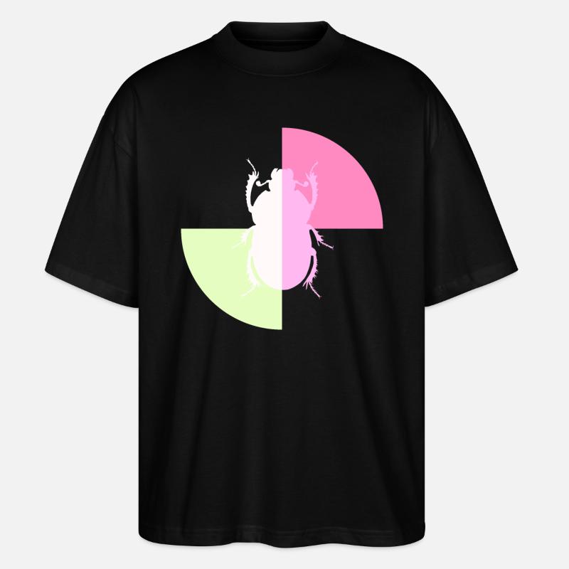 Duo White Pastel Pink - Stanley/Stella Oversized Unisex Organic T-shirt Blaster 2.0 - black