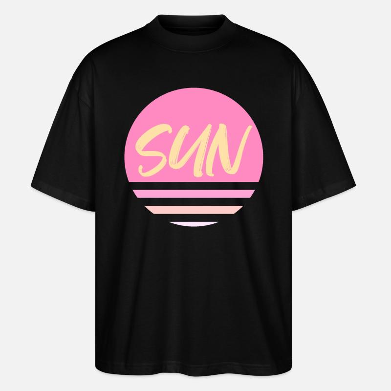 Sonnengelb - Stanley/Stella Oversized Unisex Bio T-Shirt Blaster 2.0 - Schwarz