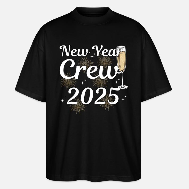 New Year Crew 2025 - Stanley/Stella Oversized Unisex Organic T-shirt Blaster 2.0 - black