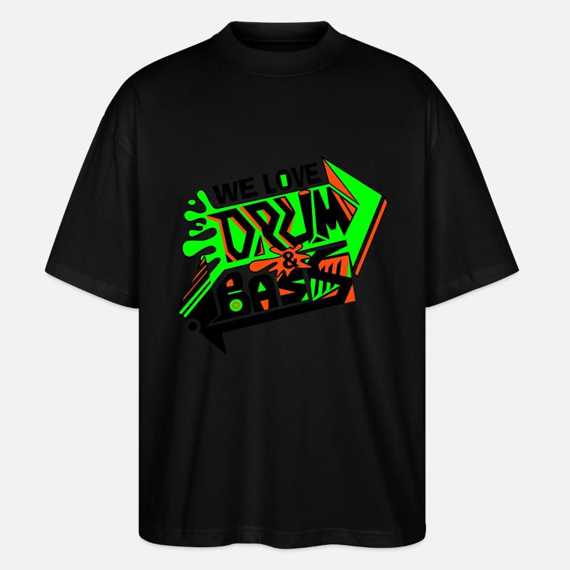 W3L0v3DNBv2(balck) - Stanley/Stella Oversized Unisex Bio T-Shirt Blaster 2.0 - Schwarz