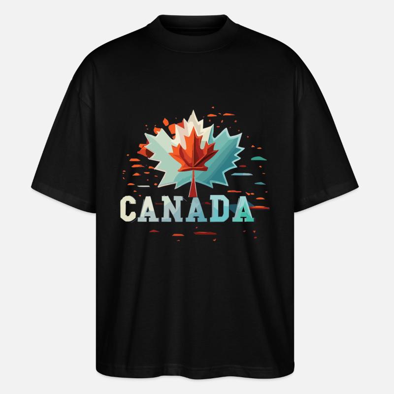 Canada in Red and White - Stanley/Stella Oversized Unisex Bio T-Shirt Blaster 2.0 - Schwarz
