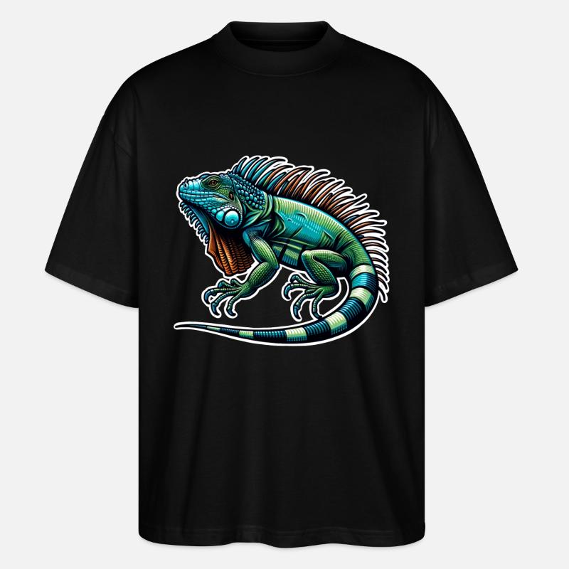 Leguan - Stanley/Stella Oversized Unisex Bio T-Shirt Blaster 2.0 - Schwarz