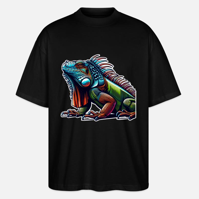 Leguan - Stanley/Stella Oversized Unisex Bio T-Shirt Blaster 2.0 - Schwarz