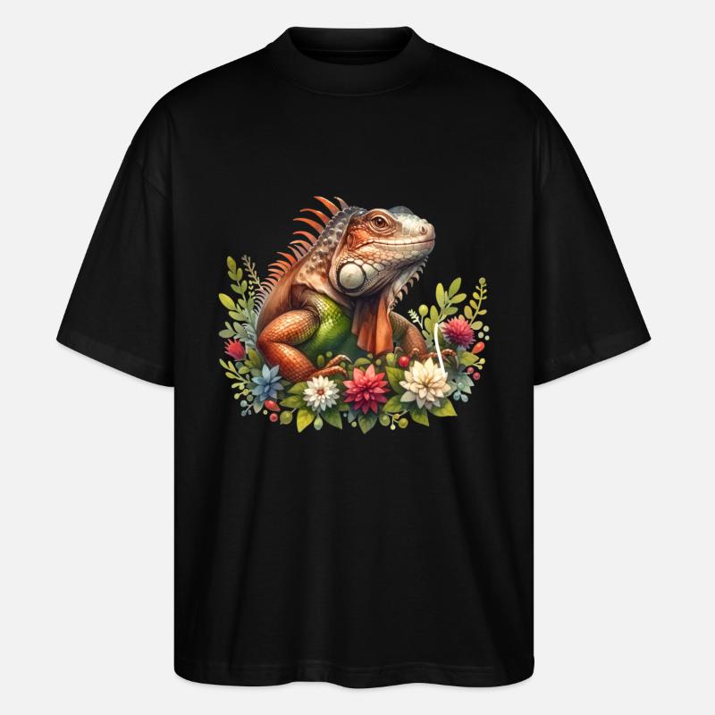 Leguan - Stanley/Stella Oversized Unisex Bio T-Shirt Blaster 2.0 - Schwarz