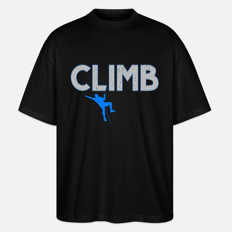 Boulderer Escalade Alpinisme Bloc - T-shirt bio Blaster 2.0 coupe oversize Stanley/Stella Unisexe - noir