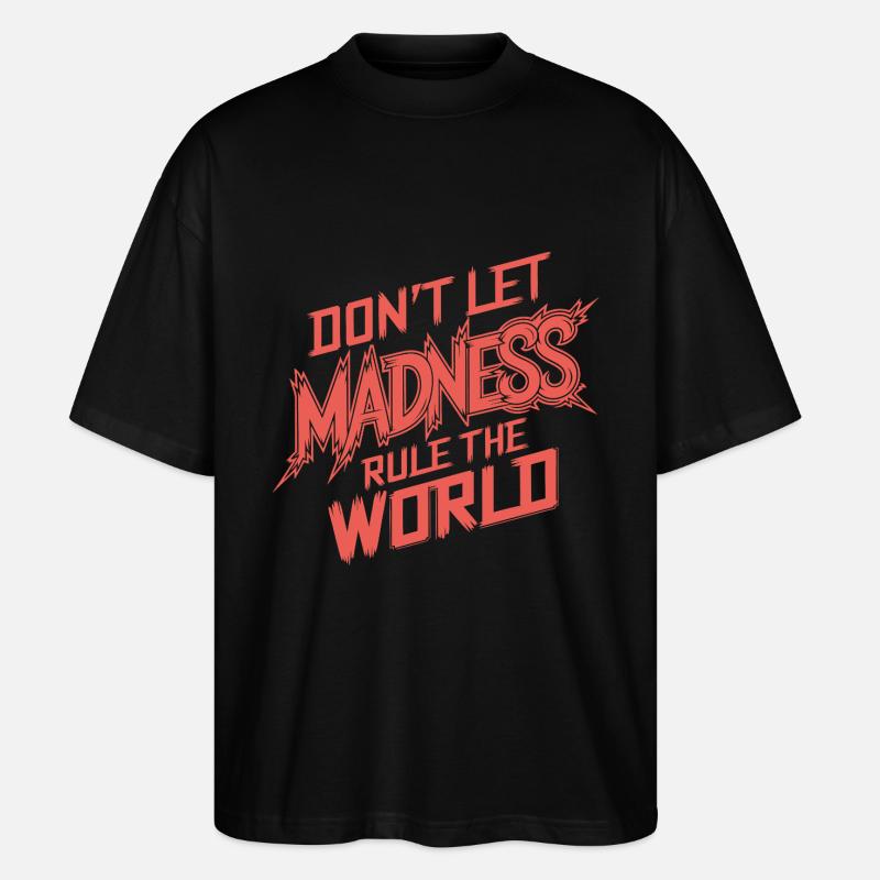 Arrêtez la folie - T-shirt bio Blaster 2.0 coupe oversize Stanley/Stella Unisexe - noir