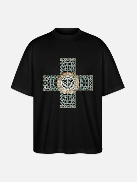 Byzantium Peacocks Mythology - Stanley/Stella Oversized Unisex Organic T-shirt Blaster 2.0 - black