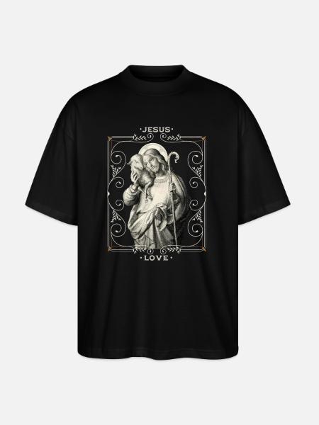 Jesus, Jesus Christ - Stanley/Stella Oversized Unisex Organic T-shirt Blaster 2.0 - black